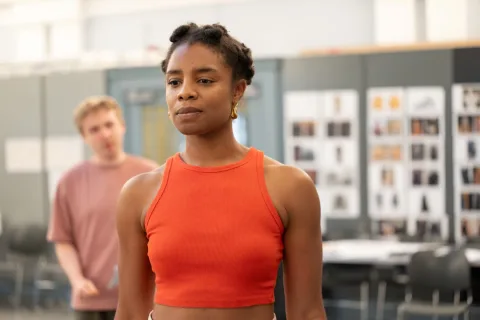 429 Justina Kehinde Regan in rehearsals for King Lear. Photo by Johan Persson