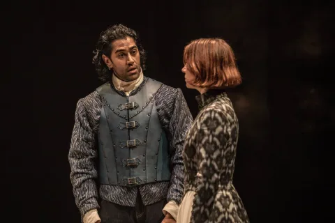 470 Sachin K Sharma France and Bebe Sanders Cordelia in King Lear. Photo by Johan Persson