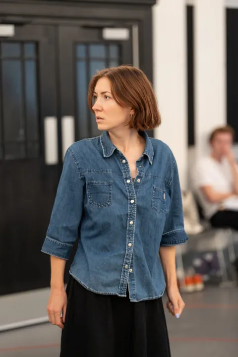 444 Bebe Sanders Cordelia in rehearsals for King Lear. Photo by Johan Persson