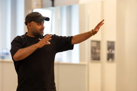 117 Titas Halder Director in rehearsals for King Lear. Photo by Johan Persson