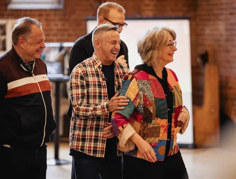 Writer Peter Quilter, Director Stephen Mears, Producer Thomas Hopkins, Dame Maureen Lipman Photo Mark Senior